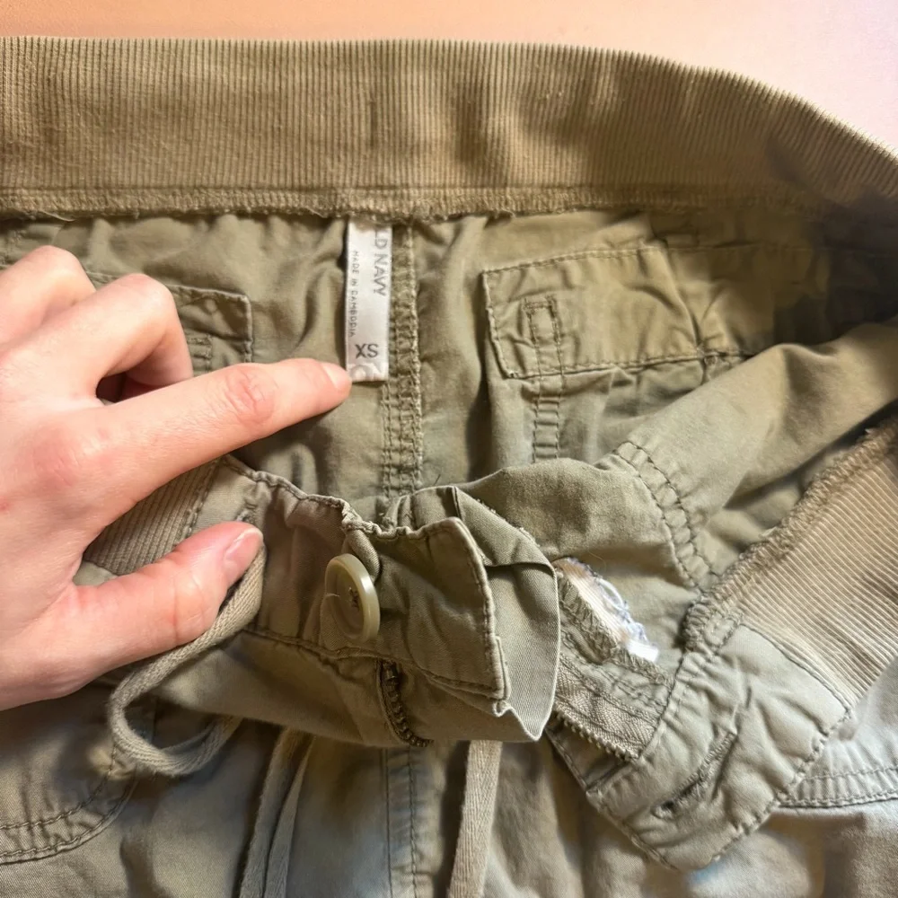 Vintage Y2K Old Navy On Running Cargo Mini Skirt XS Low Rise Utility Grunge - Picture 5 of 11
